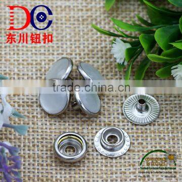 Silver Button Metal Fastenings for Clothes With Inlaided Diamond,Snap Fastener for Coat photo-4