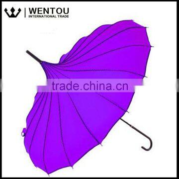 Blooming Brollies Ribbed Polka Dot Pagoda Umbrella photo-6