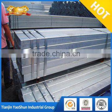 50*100mm galvanized carbon steel square tube/ gi square pipe