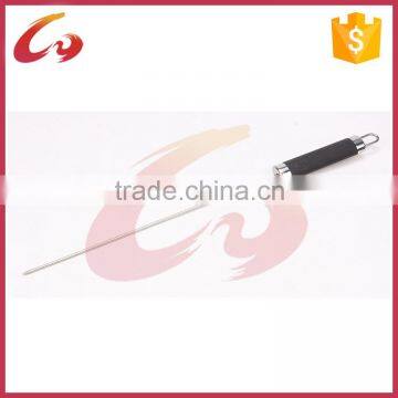 Handy heatproof handle stainless steel flat barbecue skewer