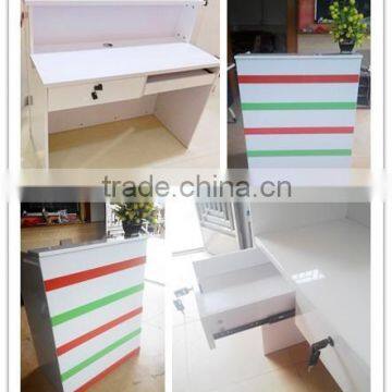 Modern high glossy fashion design retail wood cash counter