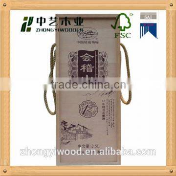 Trade Assurance Economical Pine Wooden Wine Packaging Boxes for Wine Bottles