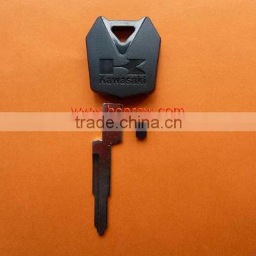 High quality Kawasaki Motorcycle transponder key bank with right blade (black color), car key shell,blank car key