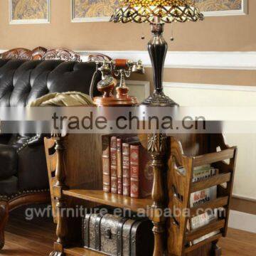 solid wood night stand beise sofa in living room