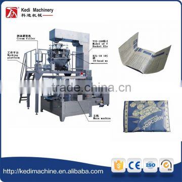 Factory Price Auto Rotary Microwave Popcorn Pouch Packing Machine