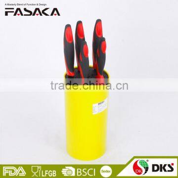 KP1301PS 6 PCS Stainless Steel Non-Stick Coating Color Knife Set
