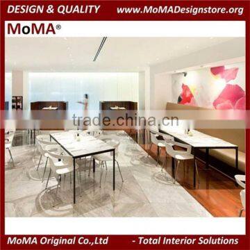 European Stylish Modern White Restaurant Design, Restaurant Dining Table And Chairs