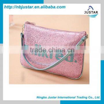 Hot Selling Promotioal Bling Bling Glitter Cosmetic Handbags For Stylish Ladies