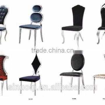 Classic Design Stainless Steel Wedding Chair High Back Dining Chair Banquet Chair Hotel Chair photo-2