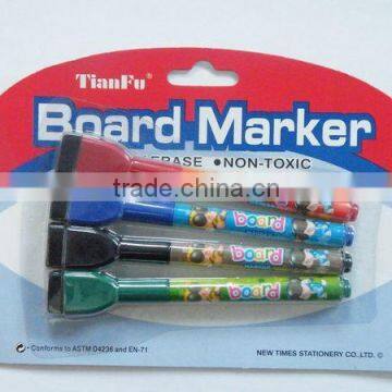 High Quality Fiber Nib White Board Marker With Magnet Brush