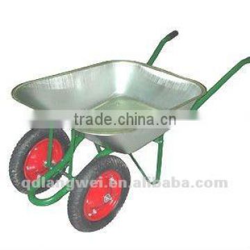 4 Cu. Ft. Russia two wheels galvanised tray and frame wheelbarrow