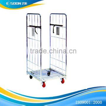 2-Side Folding mesh Warehouse Roll Trolley