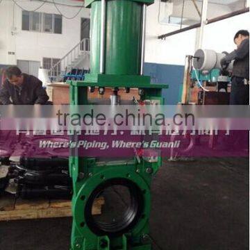 DI pneumatic slurry valve slurry knife gate valve