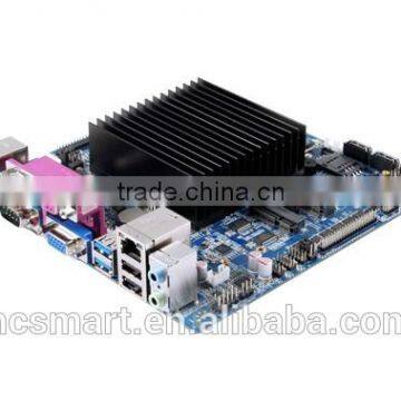 IntelJ1900 POS 12v DC fanless mini itx motherboard with lvds 1LPT 1LAN 1 VGA 6 COM