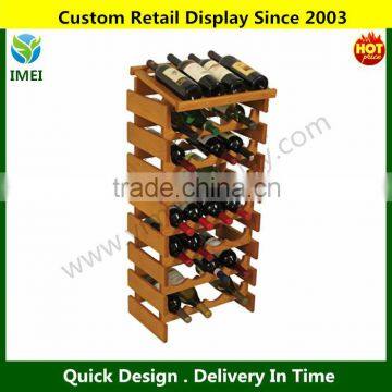 32 Bottle Dakota Wine Rack with Display Top Medium Oak YM5-1259
