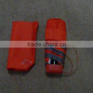 Manual Open Alumin Frame Hand Open 5 Folds Wallet Pocket Umbrella With Logo Customer Design photo-4