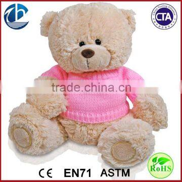 Wholesale Fashion Custom Logo Plush Bear With T- shirt Promotional Cute Stuffed Plush Custom Teddy Bear Toy