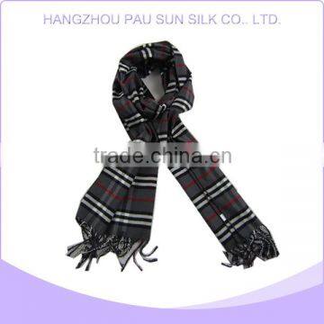 Promotional high quality wool striped knitted scarf