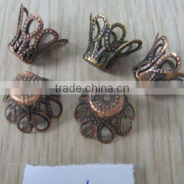 Brass flower shape jewellery finding bead cap