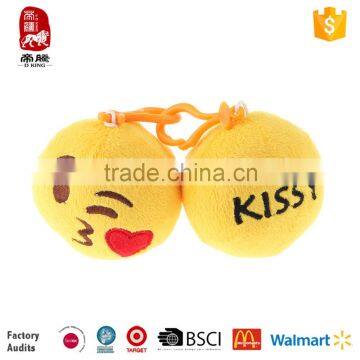 2016 Factory In YangZhou China Wholesale Custom Hot Selling Fancy Plush Toy Emoji Keychain