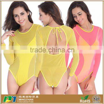 Women Summer Beach Thin Slimming Spandex Nylon Tankini Swimwear Two Color