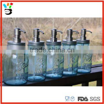 Accept Custom Order and Glass Material mason jar soap dispenser