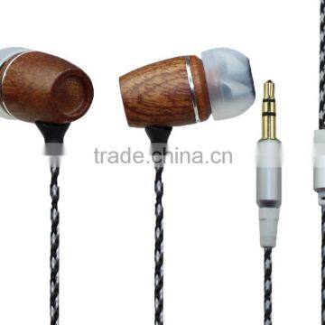 Hot China manufacturer custom earphones in bulk best wooden earphone head phones