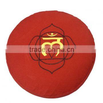 Root Chakra embroidered Designed Meditation cushion