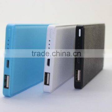 4000mah slim universal power bank ,portable phone battery charger with indicator