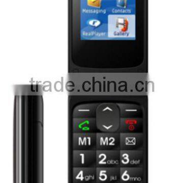 New arrival ! China old people phone 2.2inch TFT screen flip phone with dual sim quad band 2.2" BRG Resolution:220*176 W73 phone