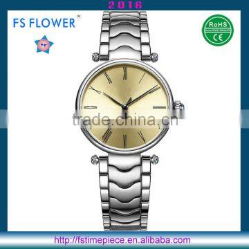 FS FLOWER - New Times Quartz Ladies Hand Watch Stainless Steel Watch Case Band