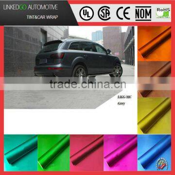 Factory Direct Sales 1.52*20m Matte Chrome Vinyl Film With Air Bubble Channel Car Wrapping photo-2