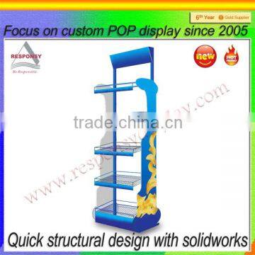 whole sale wire stand supermarket promotion display shelves for chips