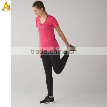 2016 Costom Oem Service Cotton Spandex Printed Wholesale Sports Wear T Shirt Women photo-4