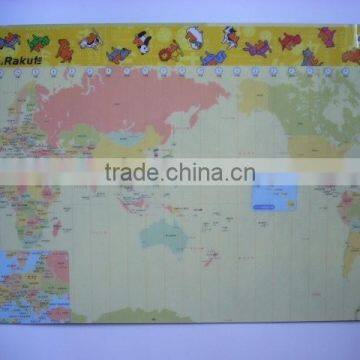Custom made pvc map placemat, pp desk mat, pvc plastic eva foam placemat