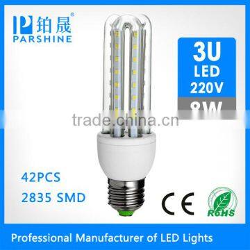 Top quality 3U led lamp 8W 220V E27/E14 led corn lights 3000k 4000k 6000k