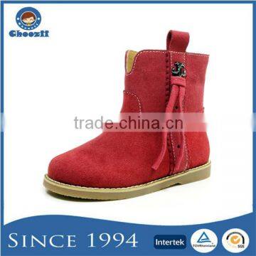 Guangzhou Wholesale Girls High Top Suede Leather Desert Boots with Rubber Sole