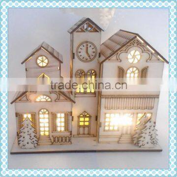 led light wooden house christmas decoration, christmas lighting