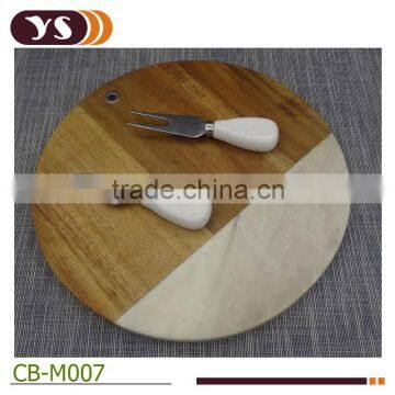 Factory hotsale White and Ancient Marble Cheese Board Set