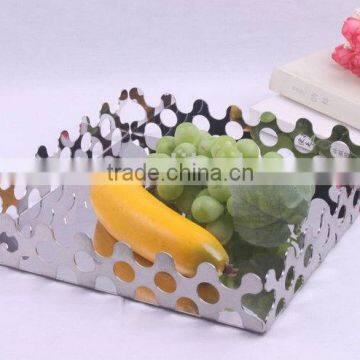 square stainless steel fruit basket