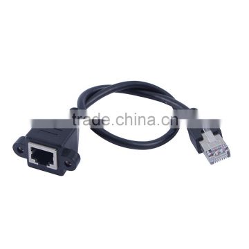 2016 RJ45 Cable Male to Female Screw Panel Mount Ethernet LAN Network Extension Cable