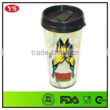 16oz Take Away DIY Plastic Mug With Removeable Insert Paper