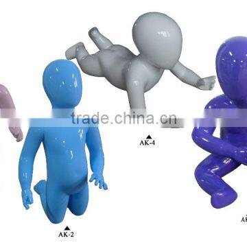 colorful abstract infant mannequins for baby apparel display