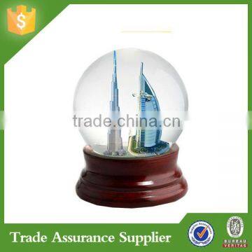 High Quality Landmark Building Dubai Polyresin Snow Globe For Home Decor