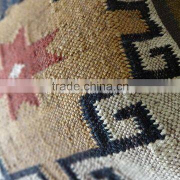Hand Woven Jute Kilim Cushion Cover Indian Ethnic 18X18 Kelim Pillows Vintage Rug Shams Throw
