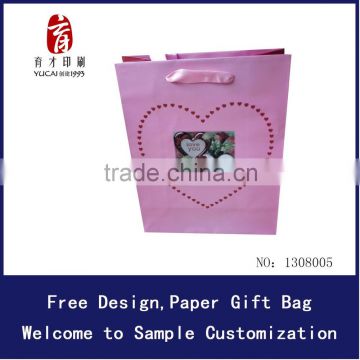 Heart-shaped DIY 120G Art Paper gift Bag