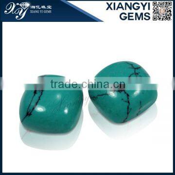 7*7mm Green Cushion Cabochon Loose Turquoise Stones Wholesale