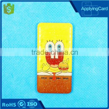 3D HF 13.56Mhz FM1108 epoxy smart card with iron hole punching and plastic lenticular material