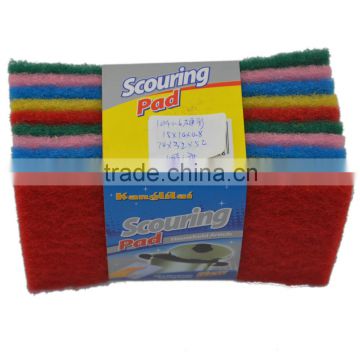 Non-scratch scouring pad,colorful nylon dish washing scouring pad