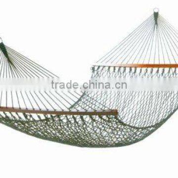 Uplion outdoor hammock net hammock cotton mesh leisure hammock with lashing